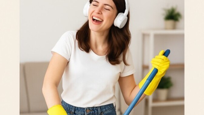 Evinde temizlik yaparken müzik açıyor musun 🎶🧹?