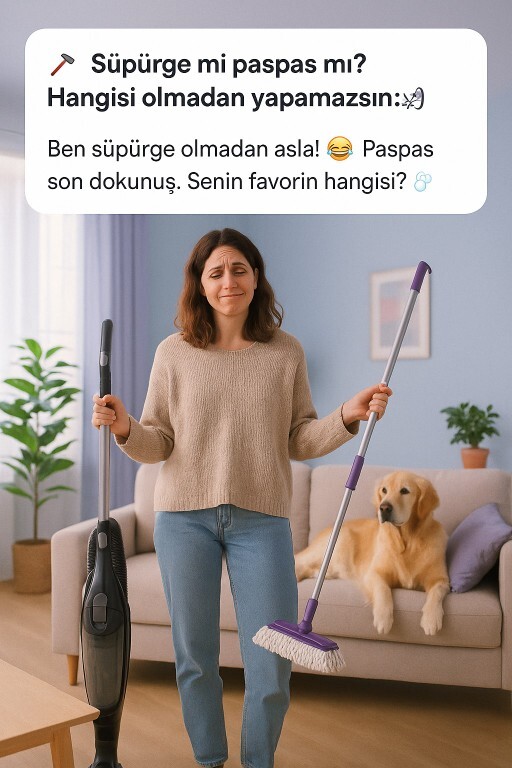 Süpürge mi paspas mı? Hangisi olmadan yapamazsın 🧹🧼?