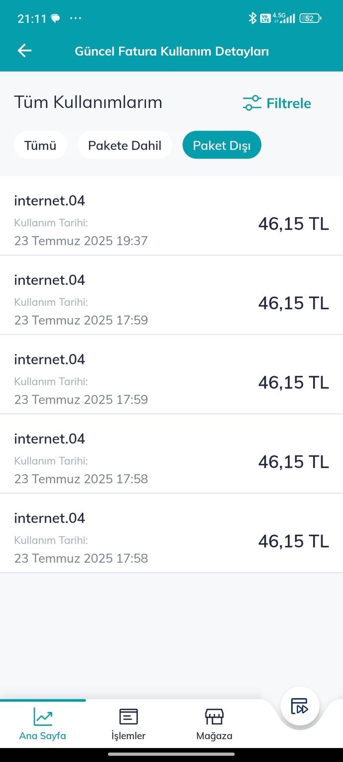 İnternet aşımına dikkat ediyor musunuz?