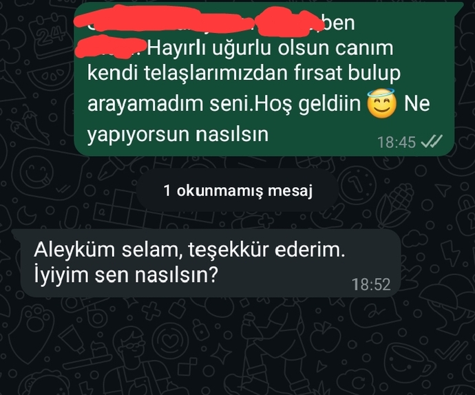 Şöyle bir cevaba geri dönüş yapar mısınız?