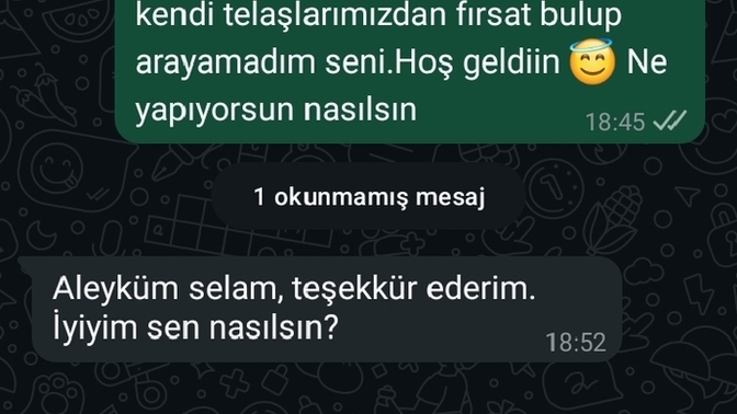 Şöyle bir cevaba geri dönüş yapar mısınız?