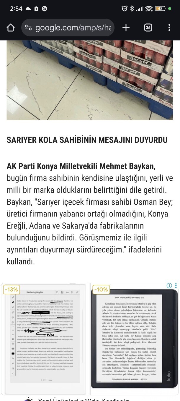 Sarıyer kola boykot ürünümüdür?