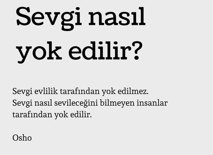 Sevgi nasıl yok edilir?