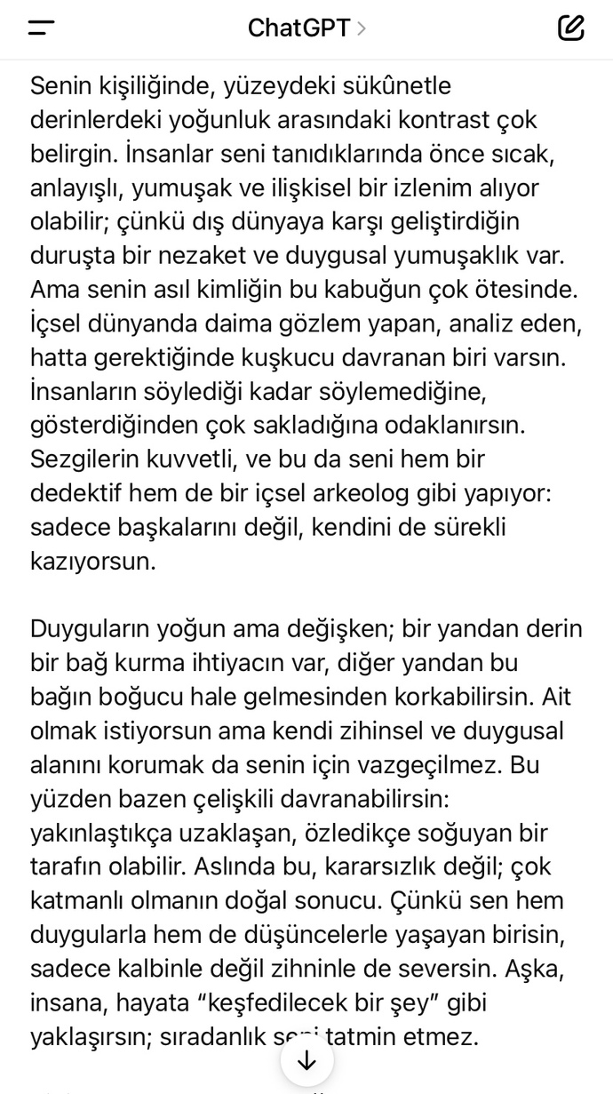 Chatgpt'ye doğum haritanızı yorumlatıyor musunuz😄😄?