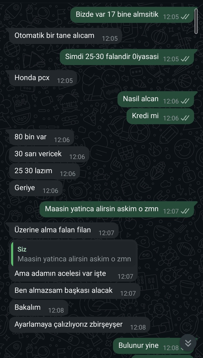 Sizce para mi istiyor?