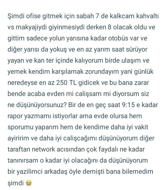 Ofis mi evde mi?