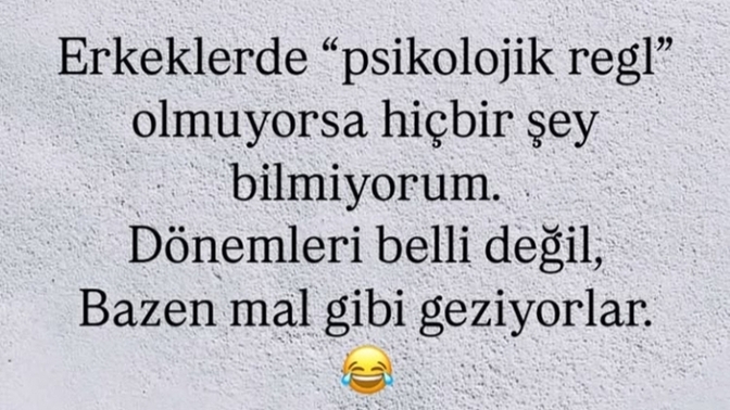 Erkekler de regl oluyor olabilir mi?