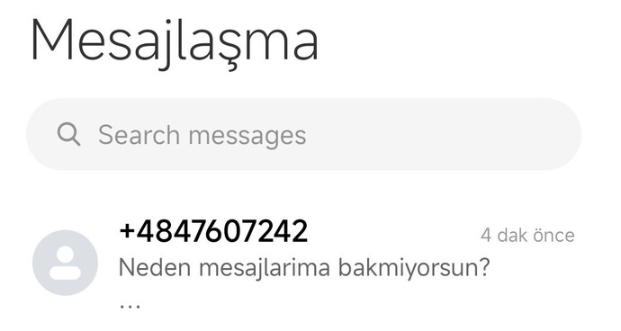 Size en çok nerden SMS geliyor?