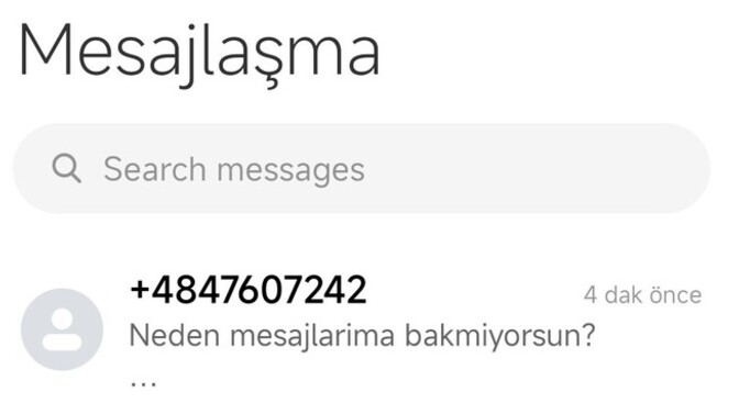Size en çok nerden SMS geliyor?