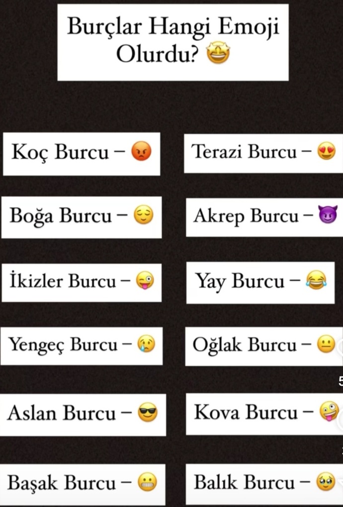 Burçlar hangi emoji olurdu 😄?
