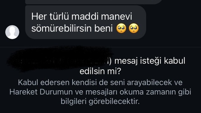 Böyle bir mesaj geldi. Bu insanlar hasta mı?