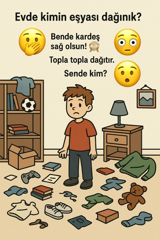 Evde kimin eşyası dağınık 😂🏡?