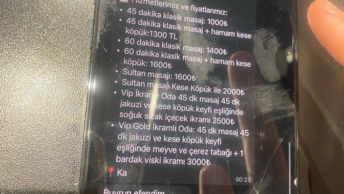 Patronum masaj salonuyla konuşmuş? Sapıkmıdır?