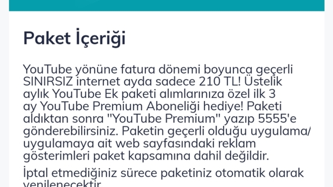 Türk Telekom sınırsız izle ve sınırsız you tube paketini farkları nedir?