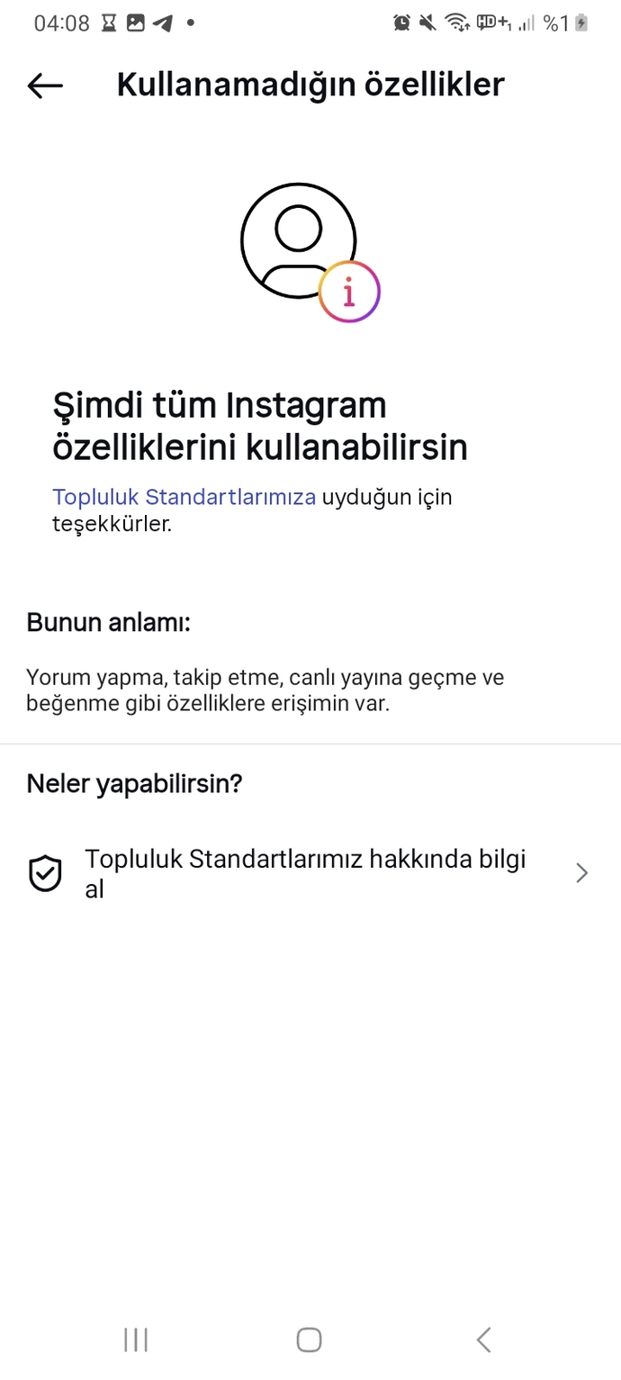 İnstagram da kullanamadığın özellikler bölümünde böyle bir şey var sizce ben mesaj göndersem karşı tarafa gider mi?