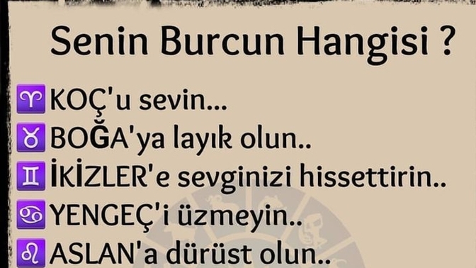 Burcunuza göre, size ne yapılması gerekir?