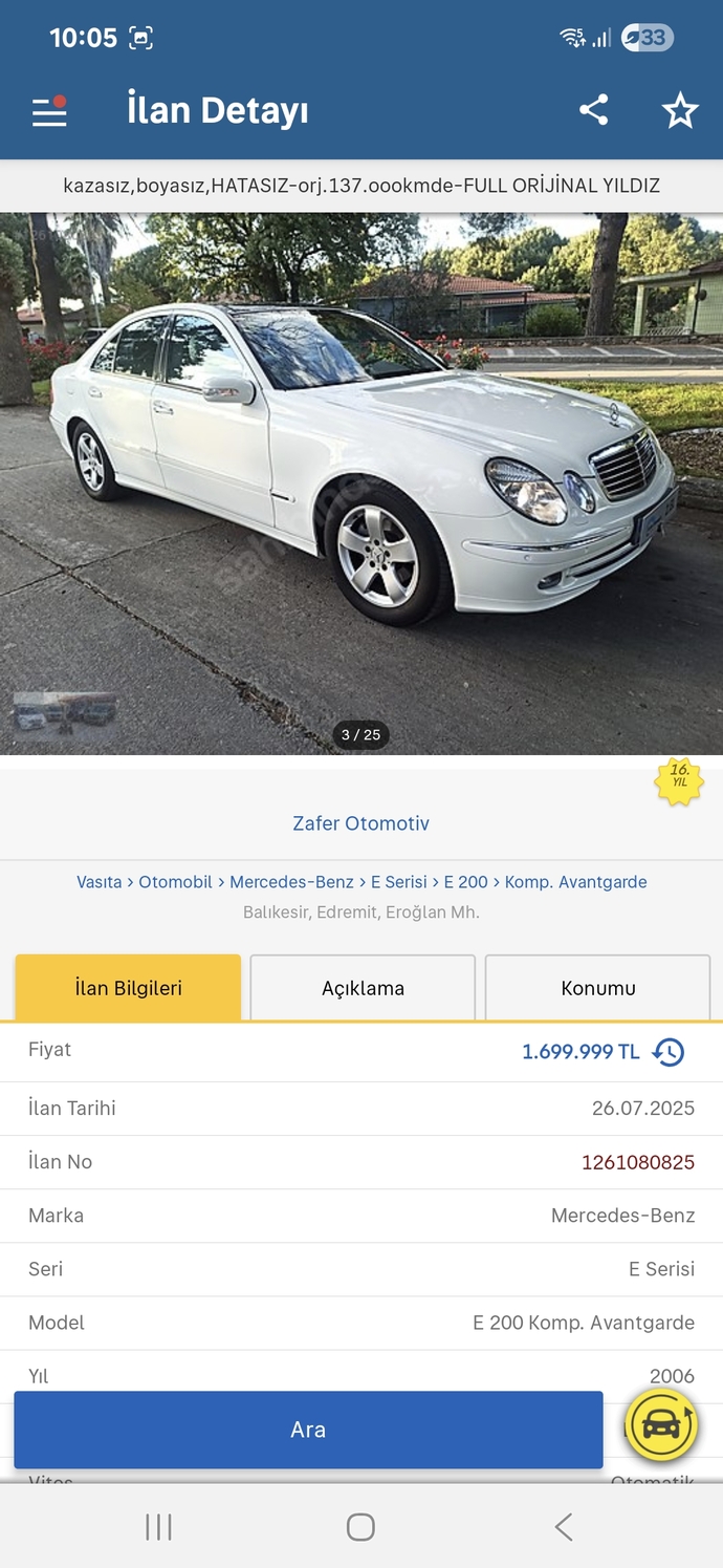 Tercihiniz eski yeni araclar mi?