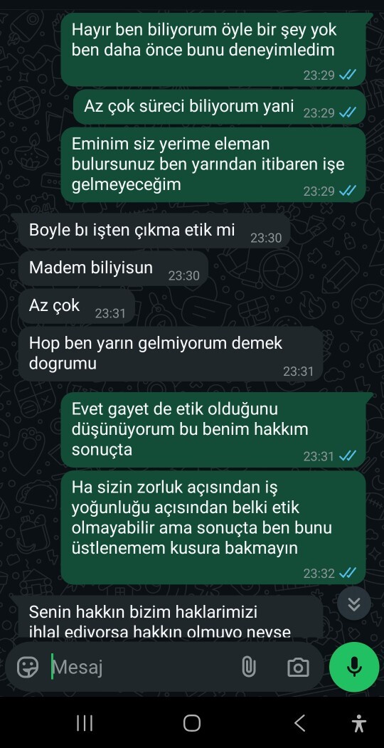 İşten ayrılmak istedim, bana eleman bulana kadar 15 gün daha çalışman lazım dediler, gerçekten böyle bir şey var mı?