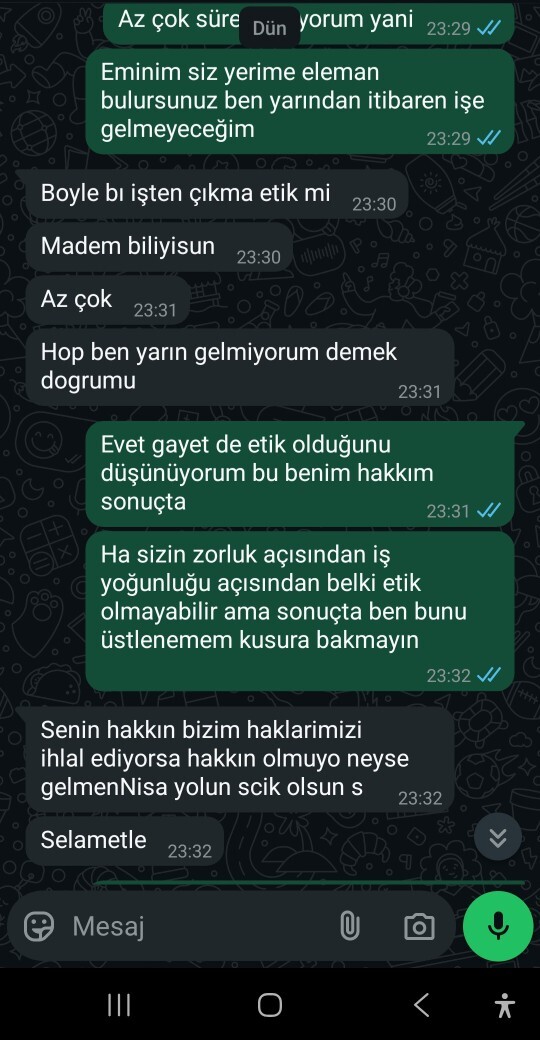 İşten ayrılmak istedim, bana eleman bulana kadar 15 gün daha çalışman lazım dediler, gerçekten böyle bir şey var mı?