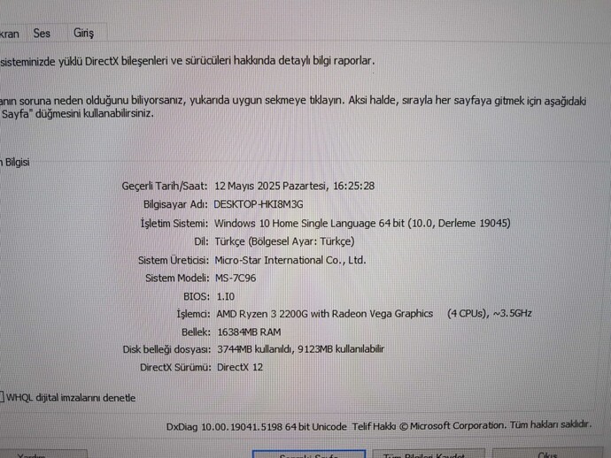 Ryzen 3 2200g apu işlemci nasıl oluyorda 8 gb harici olarak gözükebiliyor?
