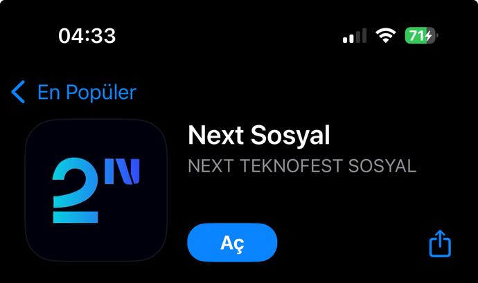 Next app’i gördünüz mü?