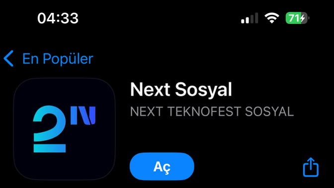Next app’i gördünüz mü?