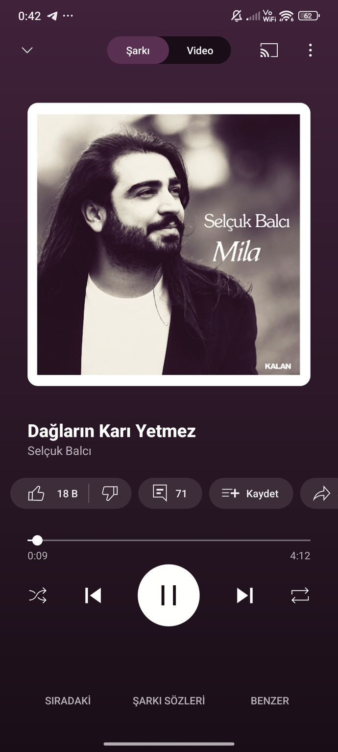 Şu an kulağınızda çalan şarkı , nedir?