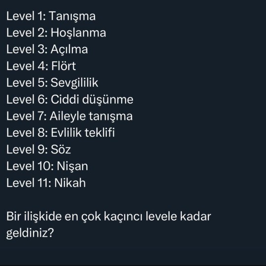 İlişkide kaçıncı levele geldin?