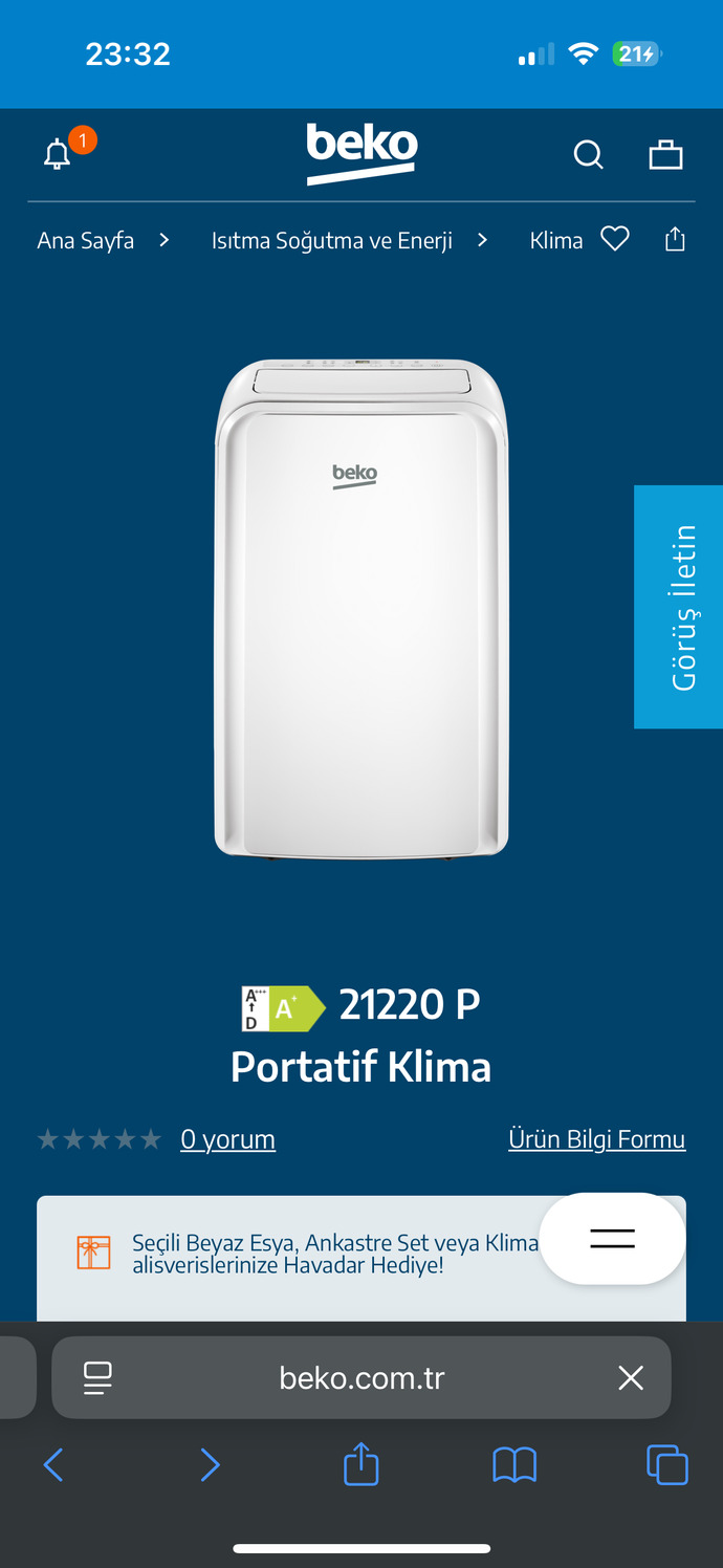 Portatif klima kullanan var mı?