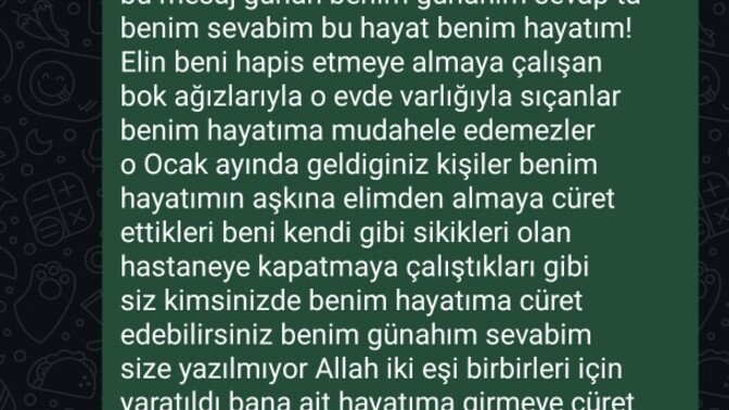 Hicbirseyim olmayan adlari akraba parçası olan beni uzaktan psikolojikmen rahatsız eden şeytan boklara böyle yazdım nasıl?