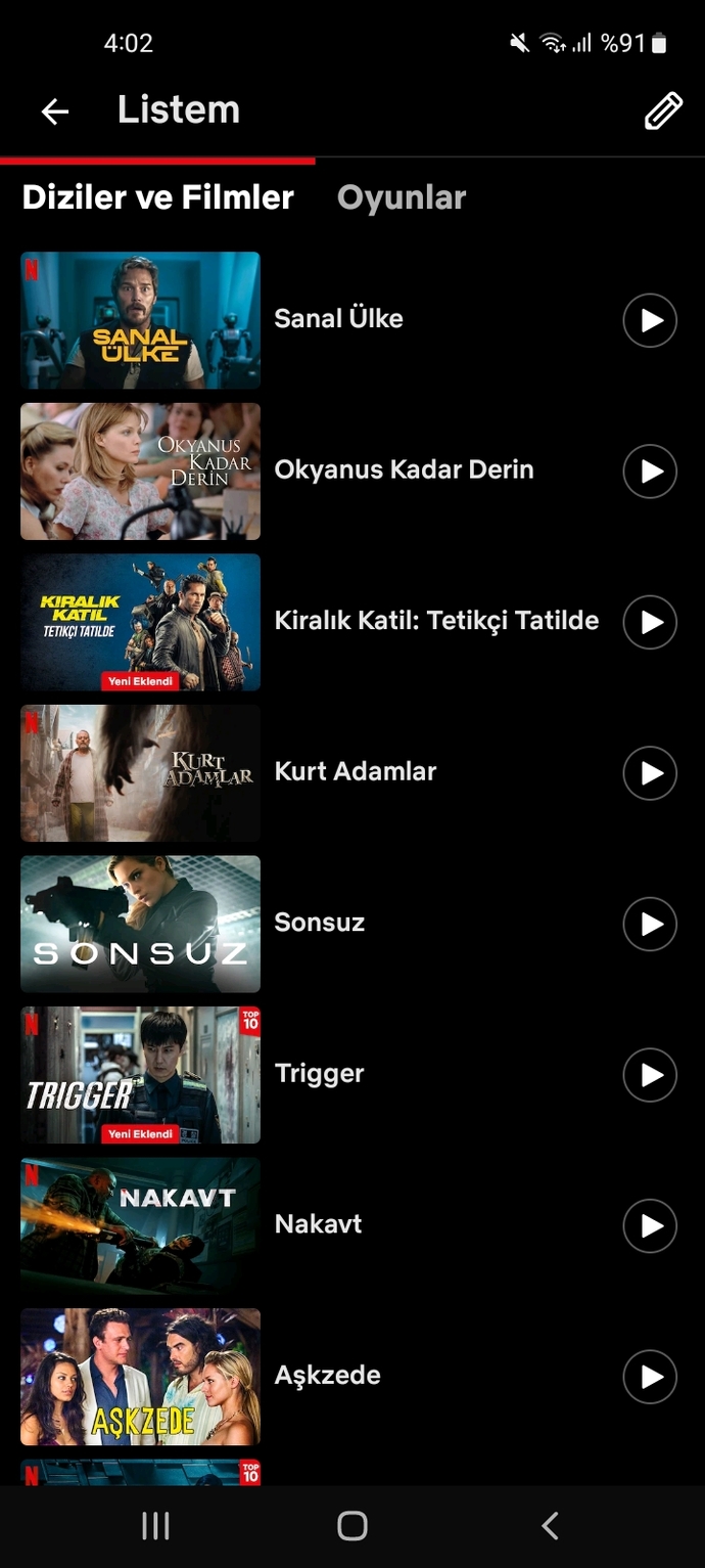 Netflix üyeliğiniz var mı?