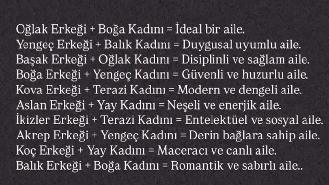 Aile kurmak için en uyumlu çiftler hangileri?