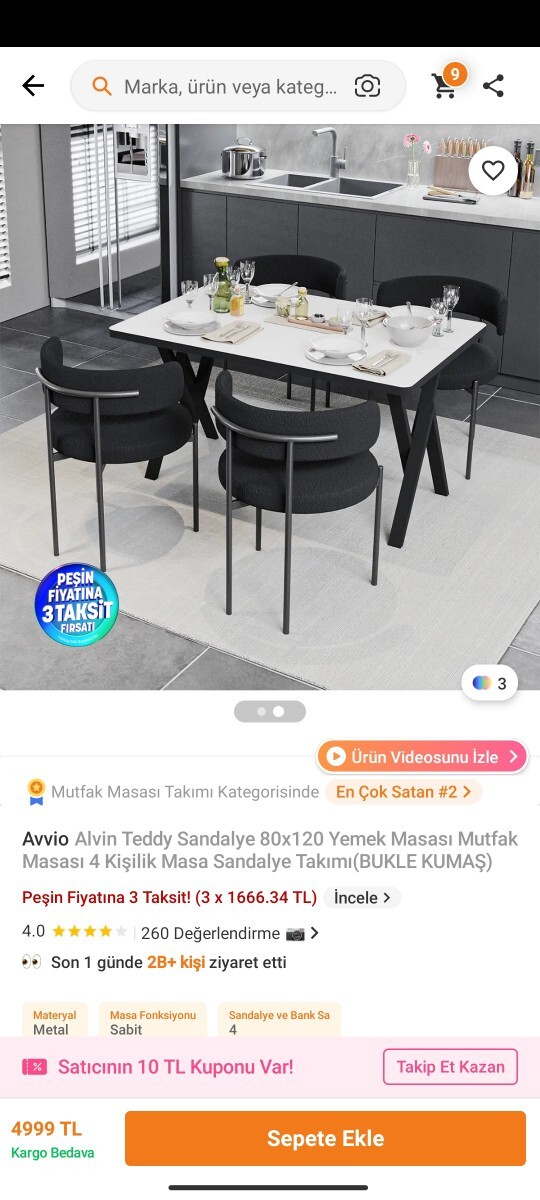 Mutfak sandalyemi siyah almak istiyorum, çok toz tutar mı?
