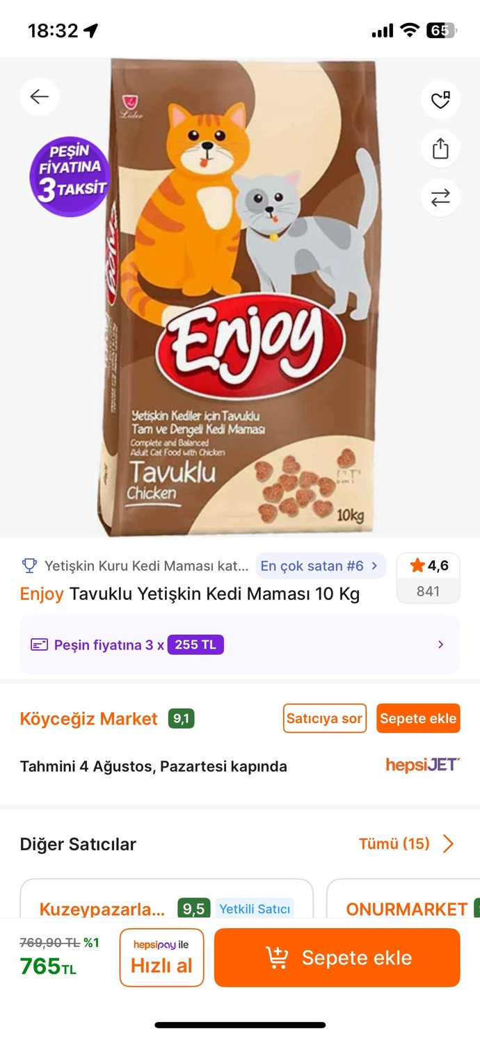 Enjoy kedi mamasını sokak kedileri yer mi?