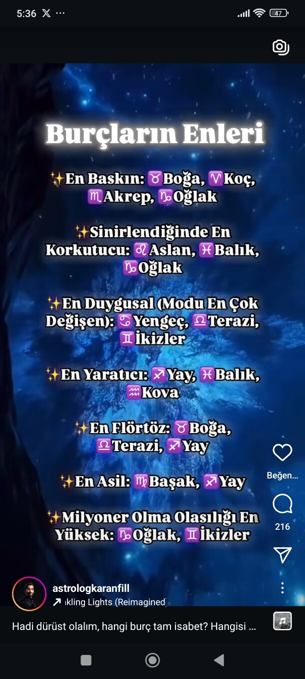Burcunu söyle bana, kişilik özelliklerini söyleyeyim sana?