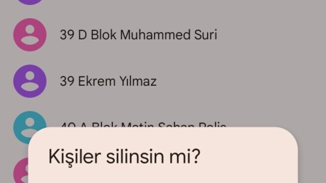 En son telefon rehberini ne zaman temizledin?