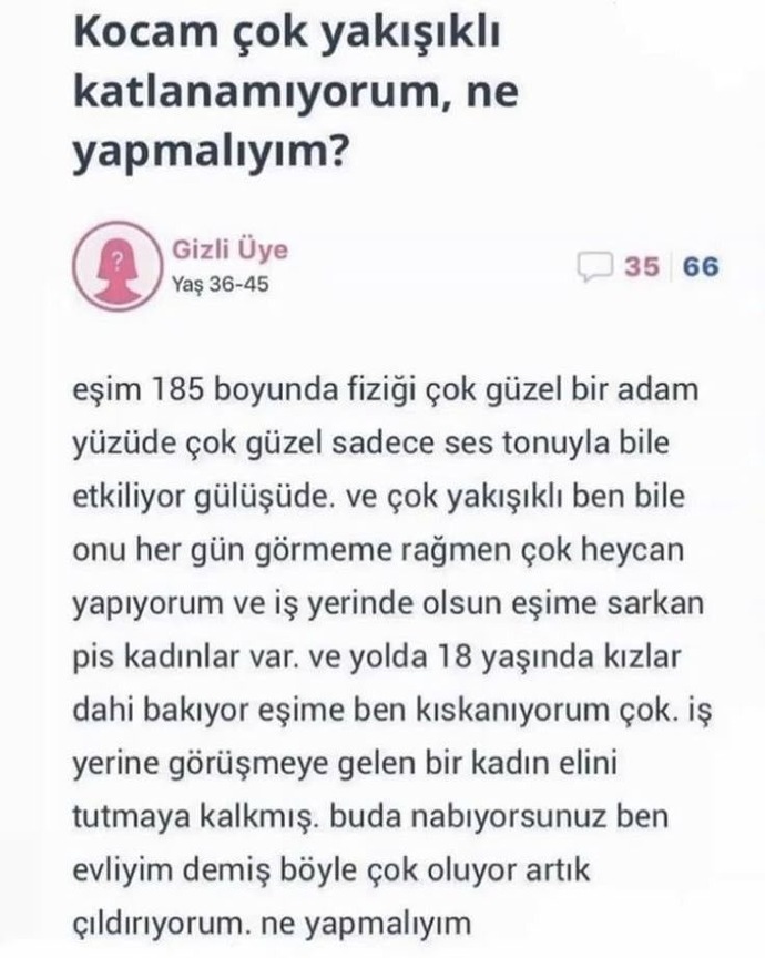 Eşinizin/sevgilinizin çok güzel veya yakışıklı olması sizin için bir sorun mu?