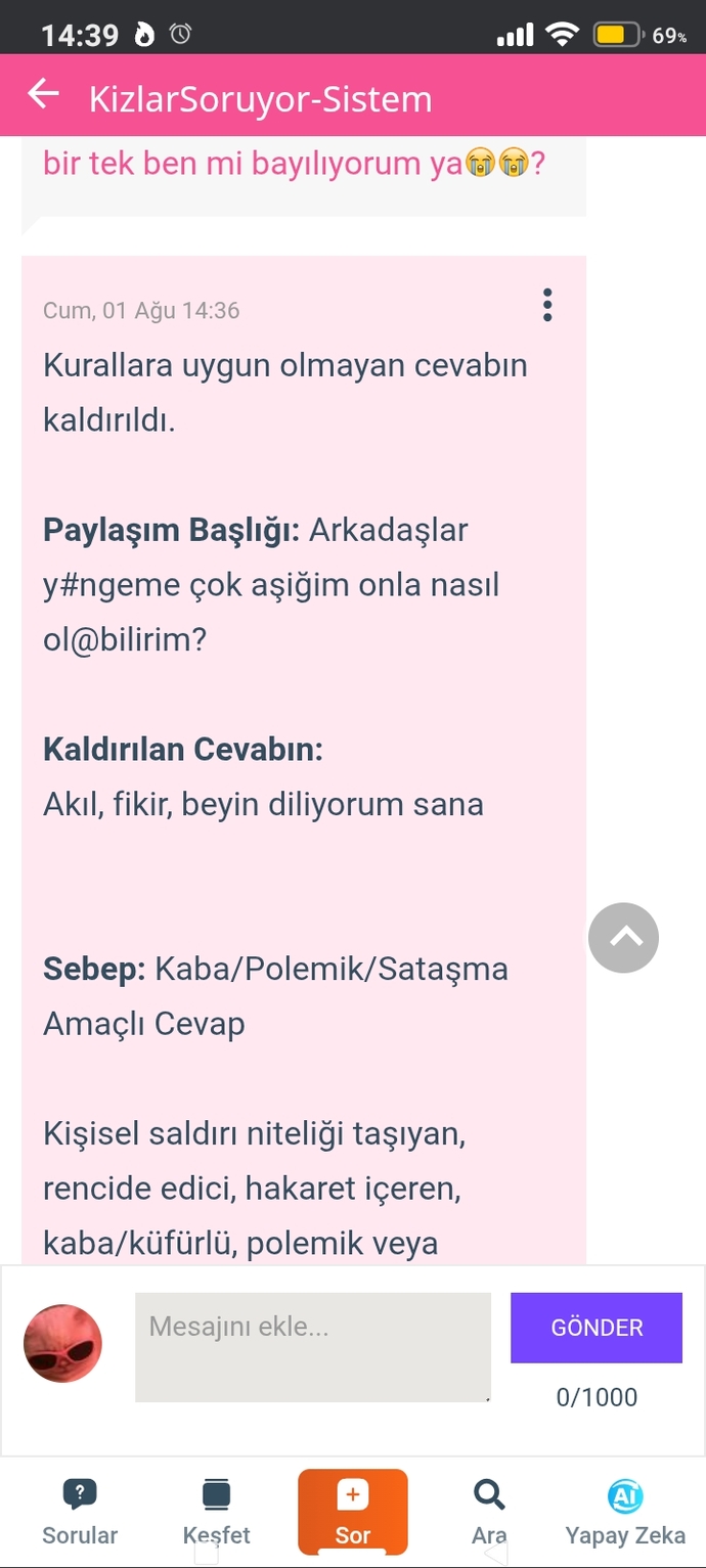Neden yaa snjsns?