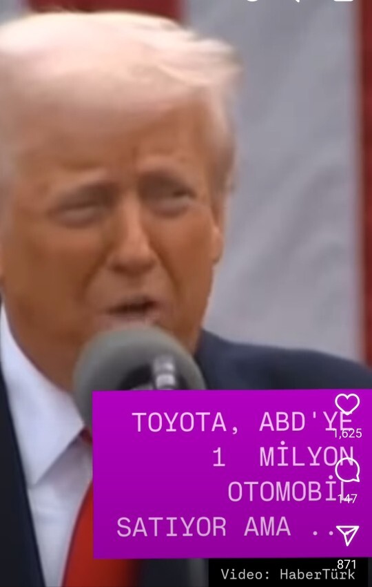 Abd başkanı Danulp Tramp Abd arabaları satamıyor dedi?
