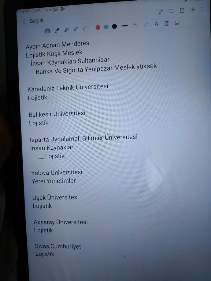 Liste nasıl tercih?