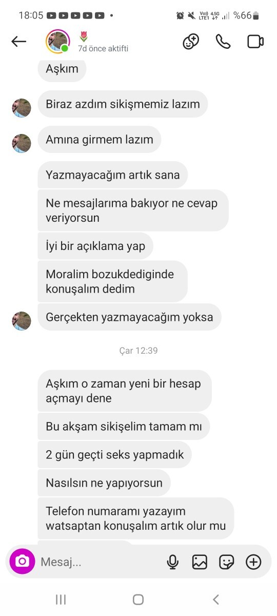 Arkadaşlar bir erkek beni rahatsız ediyor hep yazıyor instagramdan okuyunuz yazdıklarını hepsini t. aciz napayım hepsini okuyun?