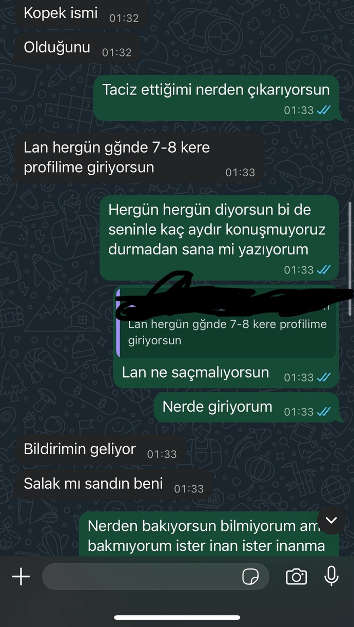 Eski sevgilim benden rahatsız mi olmuş?