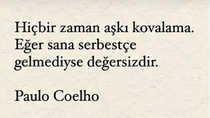 Aşkı kovaladınız mı hiç?