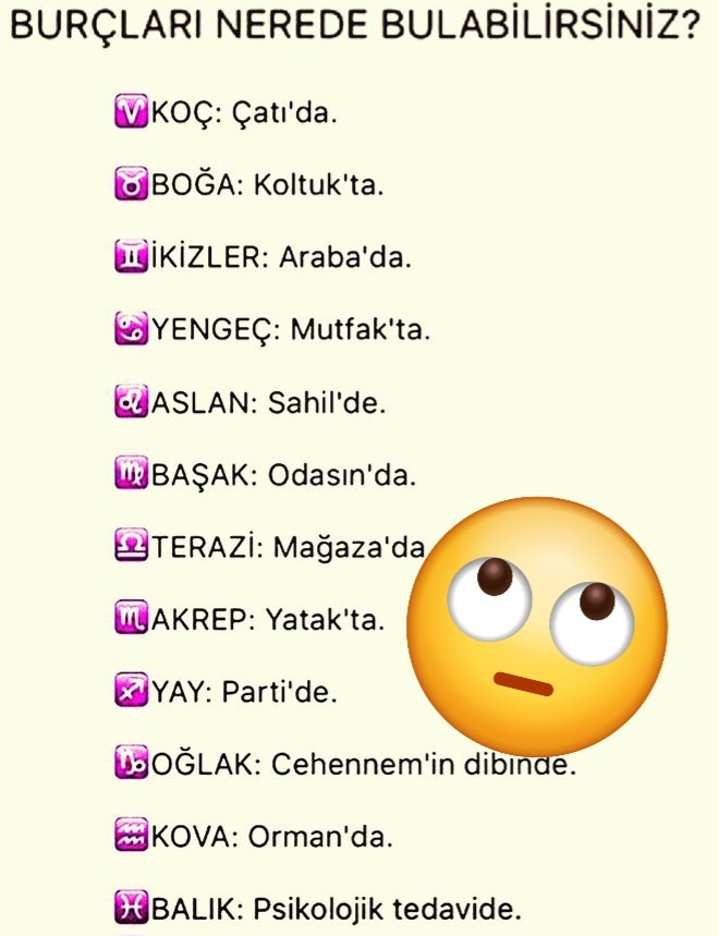 Burçları nerede bulabilirsiniz?
