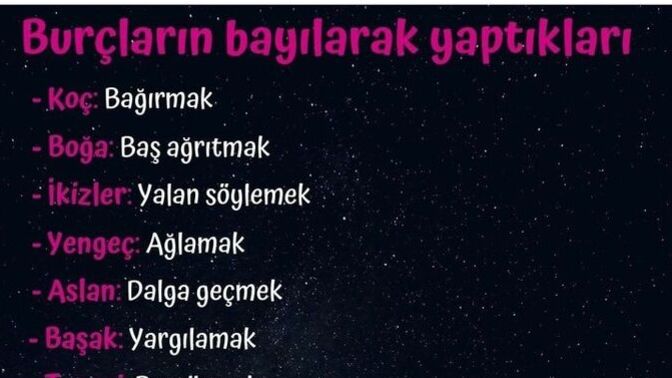 Burcunuza göre, severek yaptığınız şey nedir?