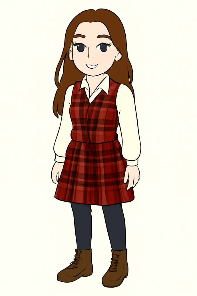 Sizce okul üniformasına lacivert süveter mi yoksa etek deseninde bir yelek mi daha güzel şık görünür?
