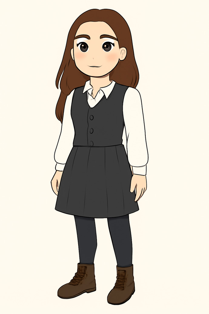 Sizce okul üniformasına lacivert süveter mi yoksa etek deseninde bir yelek mi daha güzel şık görünür?