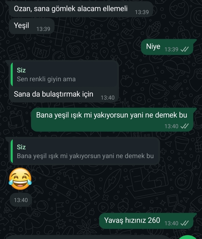 Bu konuşmada hanımefendi yeşil ışık yakmış mı?