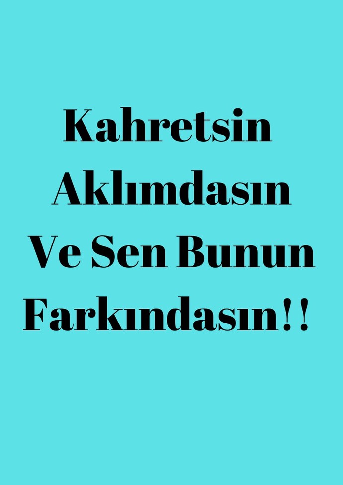 Kahır Edenler ve Farkında Olan var mı?