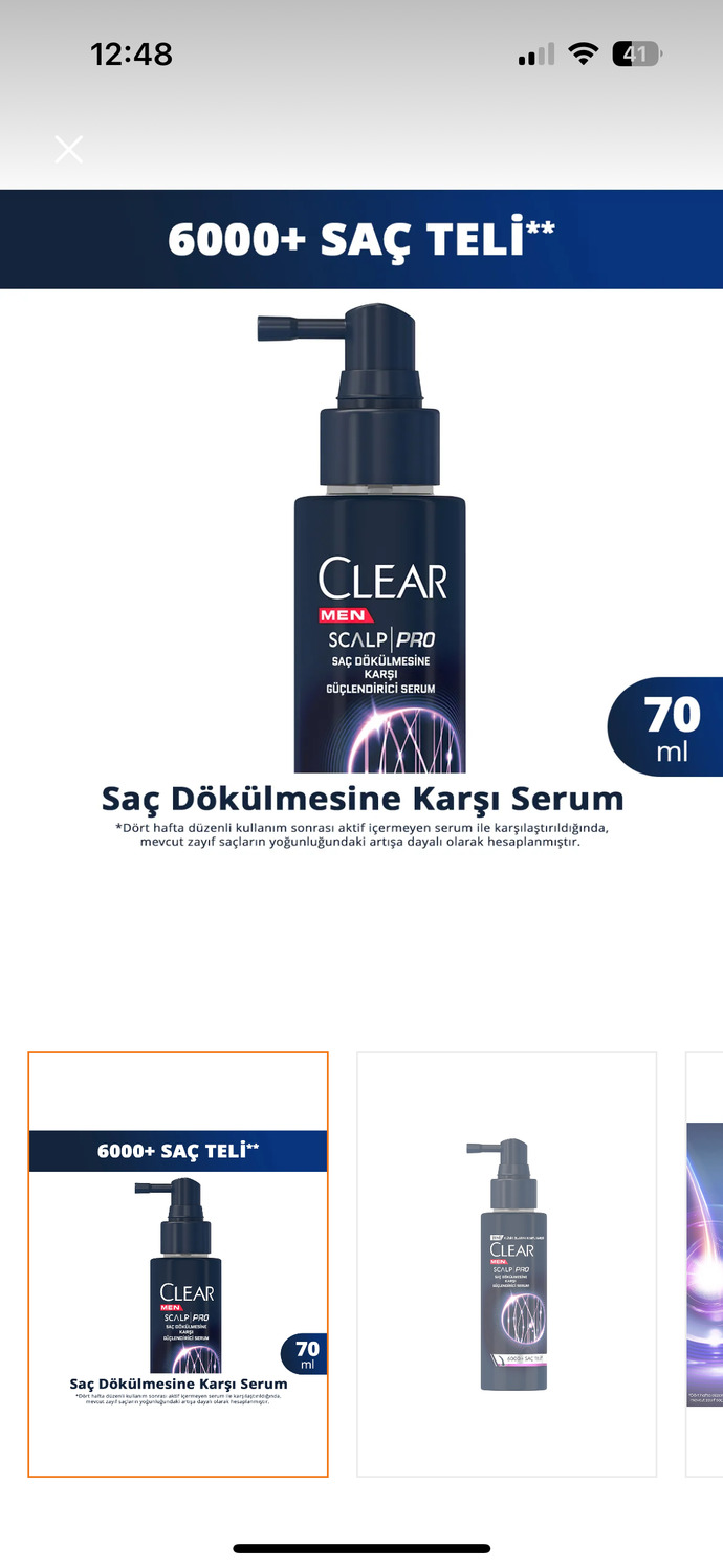 İnce seyrek saçta seyrek olan bölgede saç çıkartan ürünler?